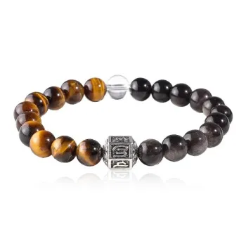 FOREVER MELODY Obsidian Bracelets Men's