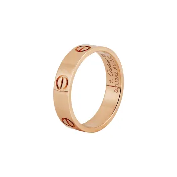 CARTIER 18K Rose Gold Rings Unisex Rose Gold