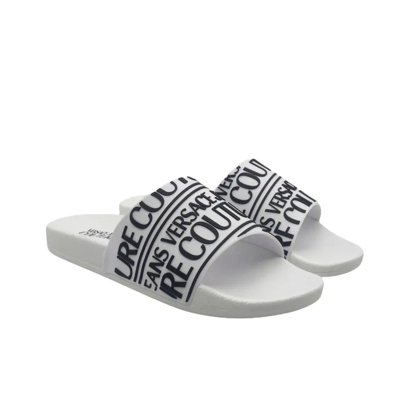 VERSACE JEANS COUTURE Slip Resistant Slide Slippers Men's White-2