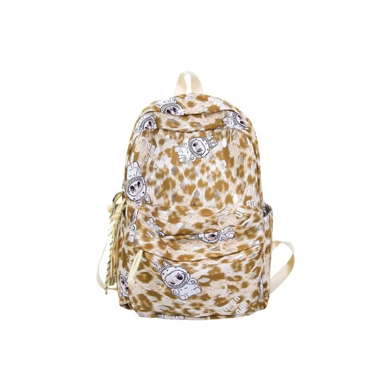 AIBAG Printed And Gold Stamped Fabric Backpack Unisex Multicolor-12