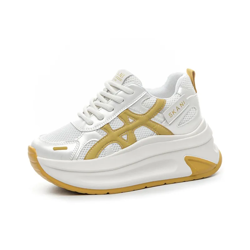 Baibianzhiheren Breathable Height Increase Chunky Sneakers Women's-6