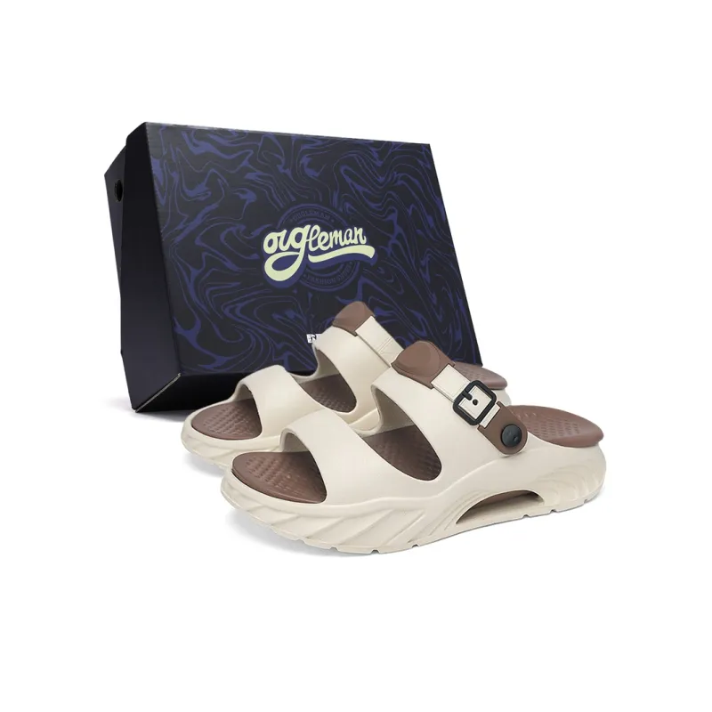 OUGLEMEN Quiet Slip Resistant Odor Resistant Abrasion Resistant Slide Slippers Unisex Box-10