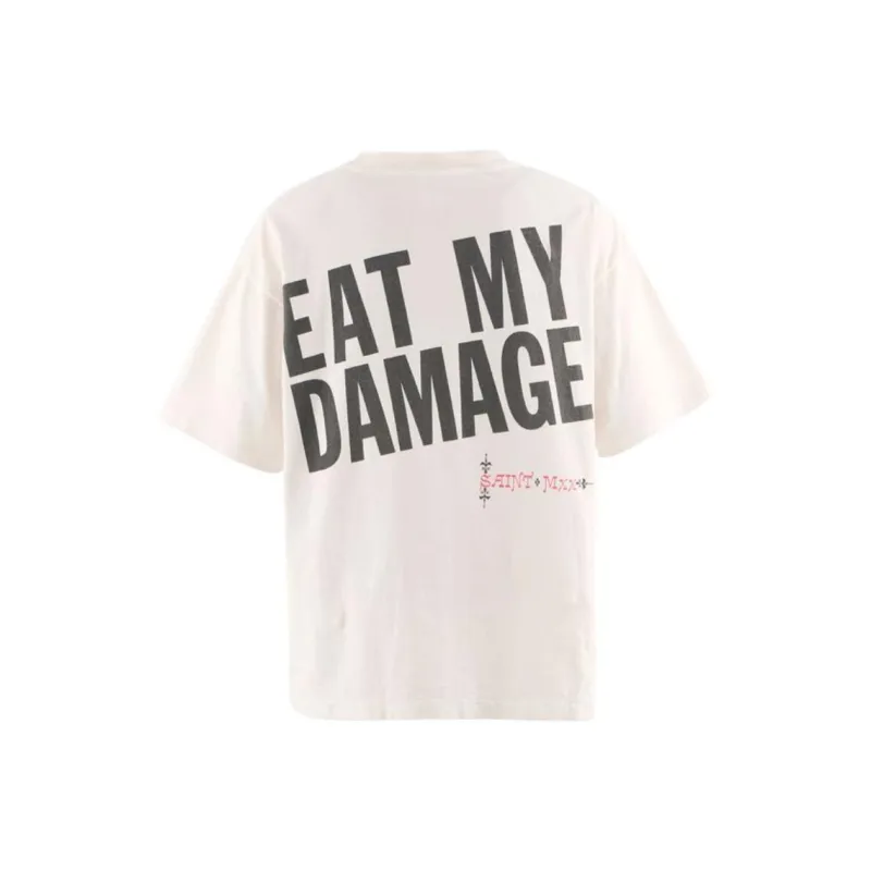 SAINT Mxxxxxx Text print T shirt-1