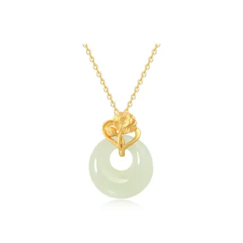 Royal Heaven's Choice Pendants Pale Greenish White Jade Women's