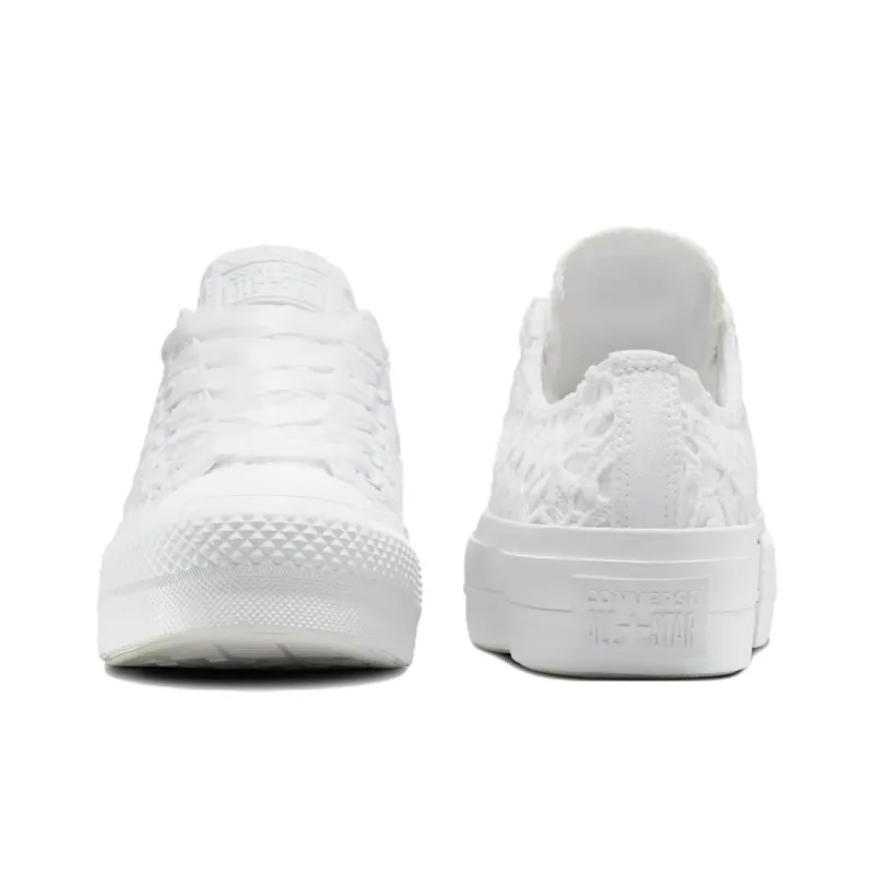 Converse Women's Chuck Taylor All Star Low 'Lace Triple White' Women's-3
