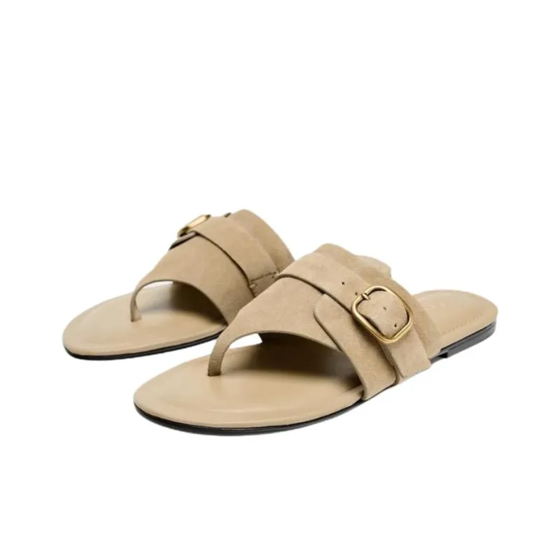 ZARA Abrasion Resistant Flip Flops Women's Sandy Brown-2