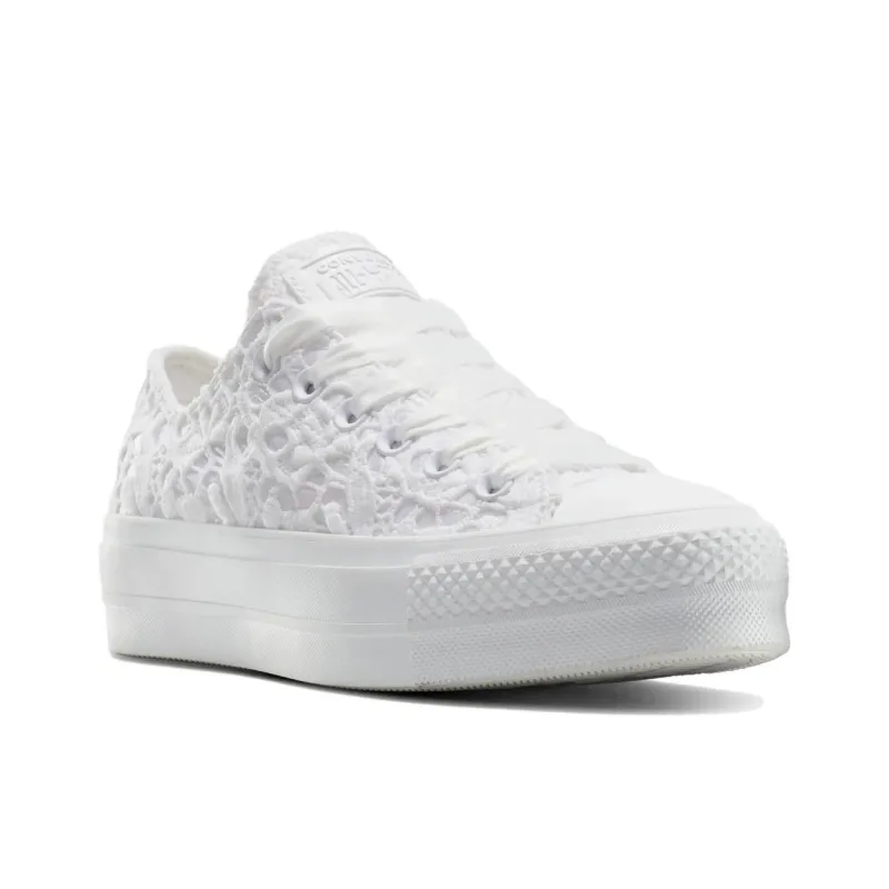Converse Women's Chuck Taylor All Star Low 'Lace Triple White' Women's-2