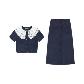 SAKUN Two Piece Skirt Sets Women's