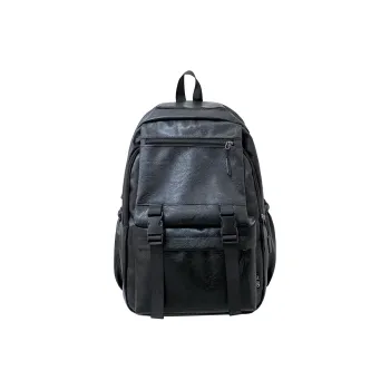 Travel PU Backpack Regular Unisex Brown/Black