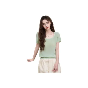 FAWENXIANGZI Knitwear Women's Light Green