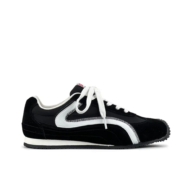 LuzaoT SUPER DRAG Lightweight Low Top Casual Shoes Unisex Black White-1