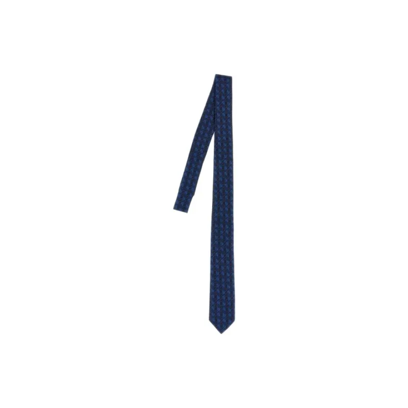 ETRO Pattern Embroidered Pointed Tip Tie-0