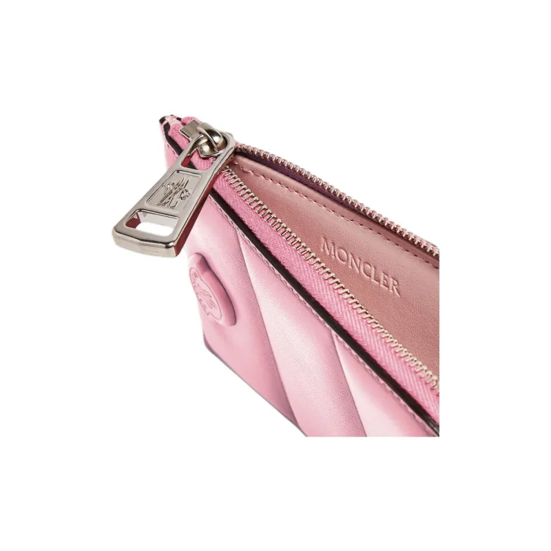 Moncler Leather Card Holder Regular Women's Pink-4