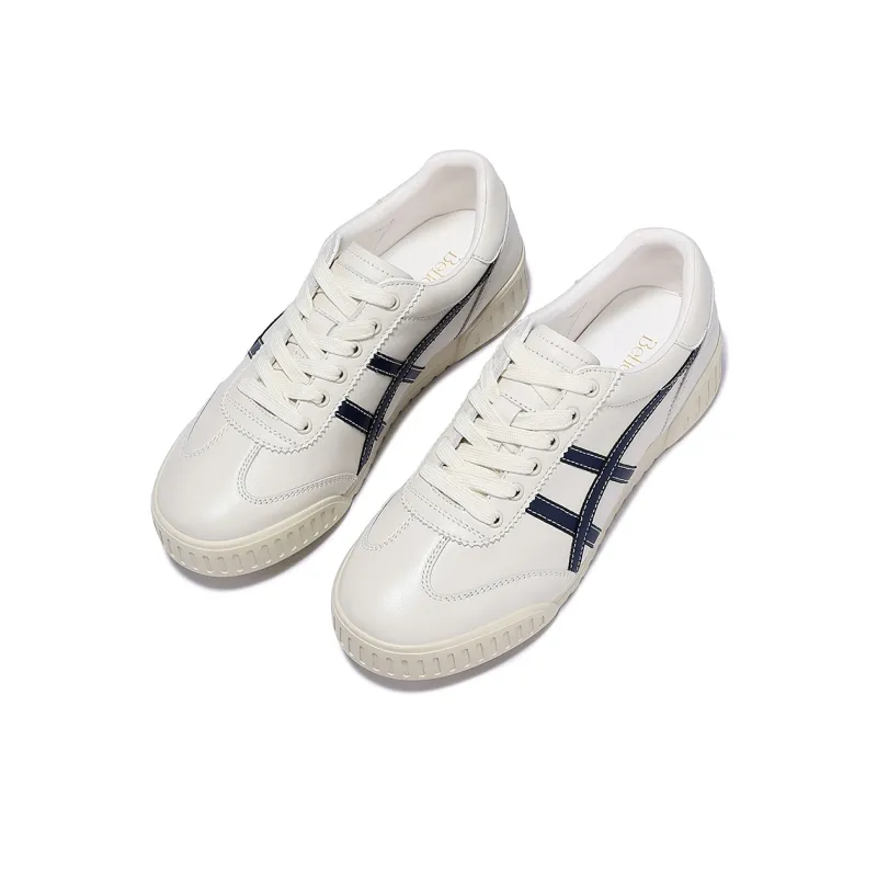 BELLALILY Lightweight Low Top Casual Shoes Women's White-3