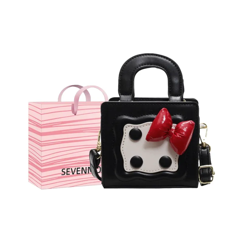 SEVENMOONS PU Crossbody Handbag Women's Silver/Black/Brown/Light Pink/Dark Pink-3
