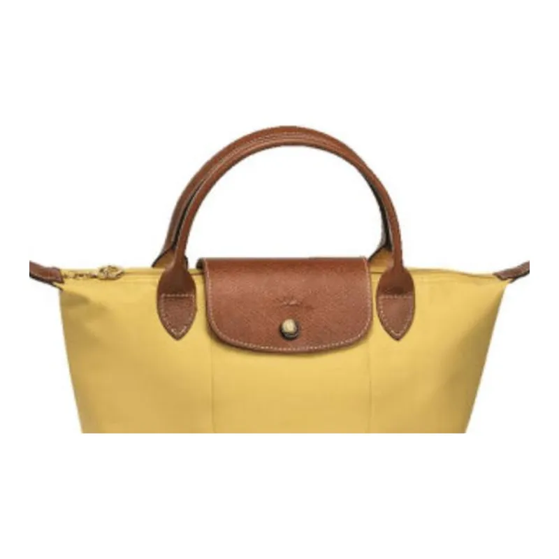 LONGCHAMP Le Pliage Nylon Canvas Dumpling Bag Handbag Trumpets Women's Yellow-4