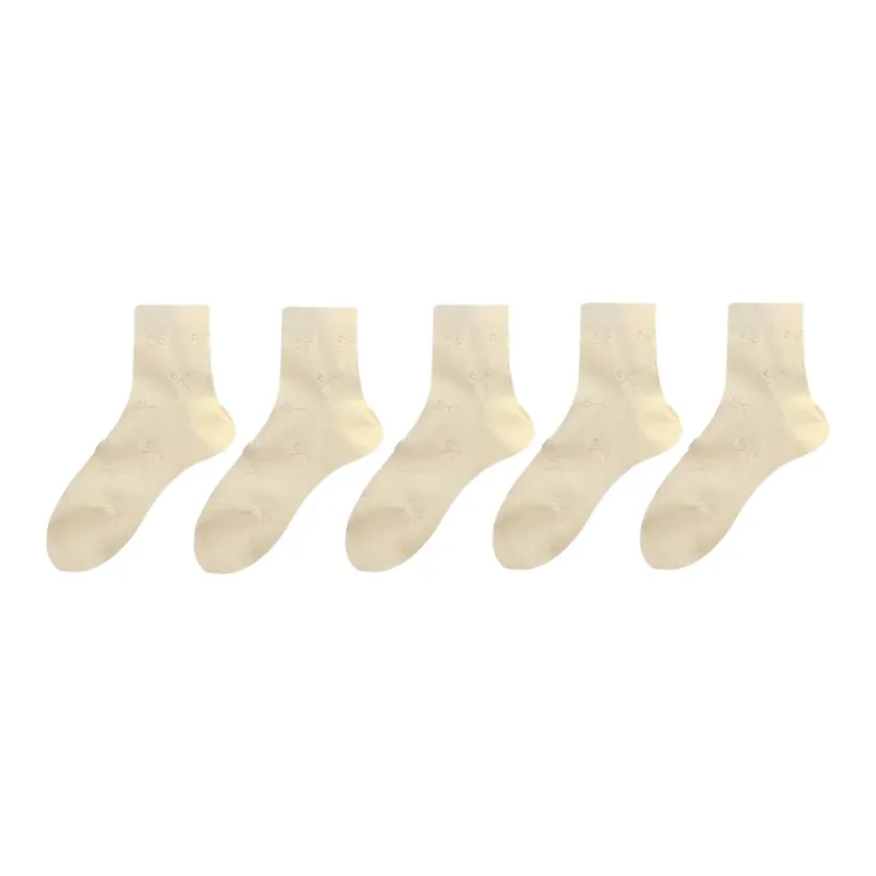 Lan Miao Mid Calf Socks Women's 5 Pack-2