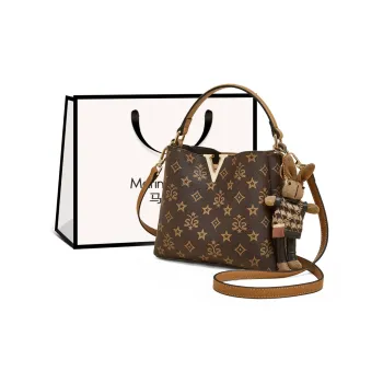 Marino Orlandi PVC Bucket One Shoulder Handbag Women's Coffee/Dark Brown