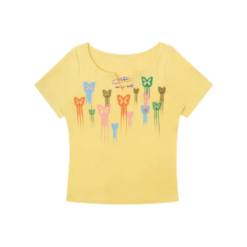 ABBY GODDESS T Shirts Women's Yellow-0