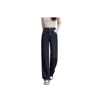 FAWENXIANGZI Jeans Women's Dark Blue