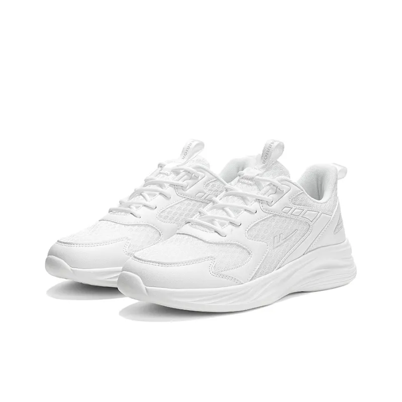 Warrior Cushioning, Slip Resistant, And Abrasion Resistant Low Top Casual Running Shoes Men's White-2