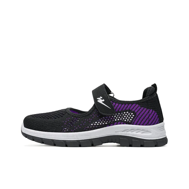 DOUBLE STAR 88 Flyknit Abrasion Resistant Slip Resistant Low Top Casual Shoes Women's Gray, Red, Black-14