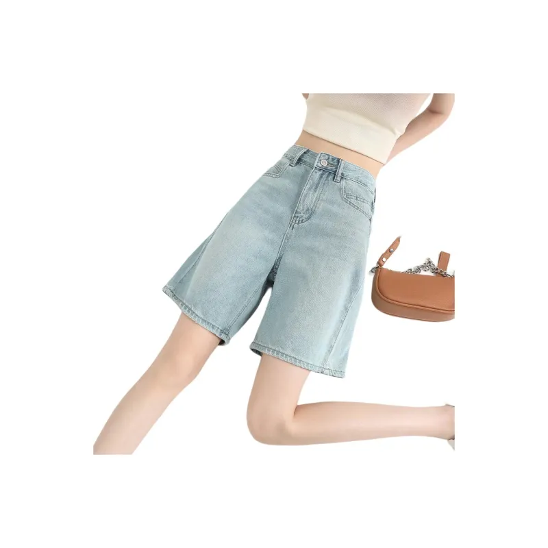 FAWENXIANGZI Denim Shorts Women's-1