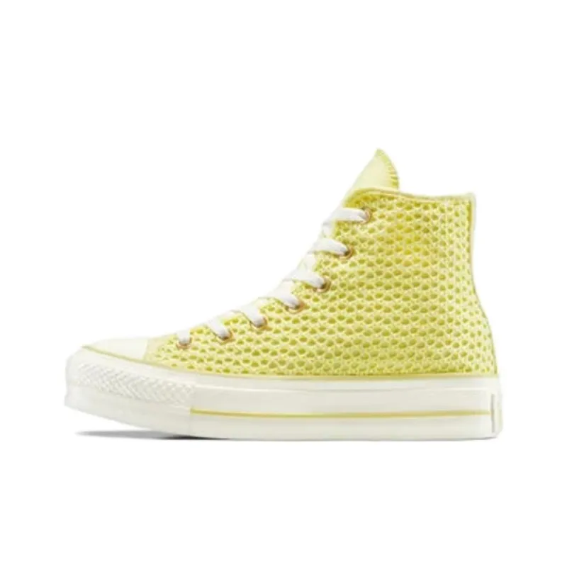 Converse Chuck Taylor All Star Lift Anti Slip Wear Resistant High Top Canvas Shoes Unisex Yellow-0