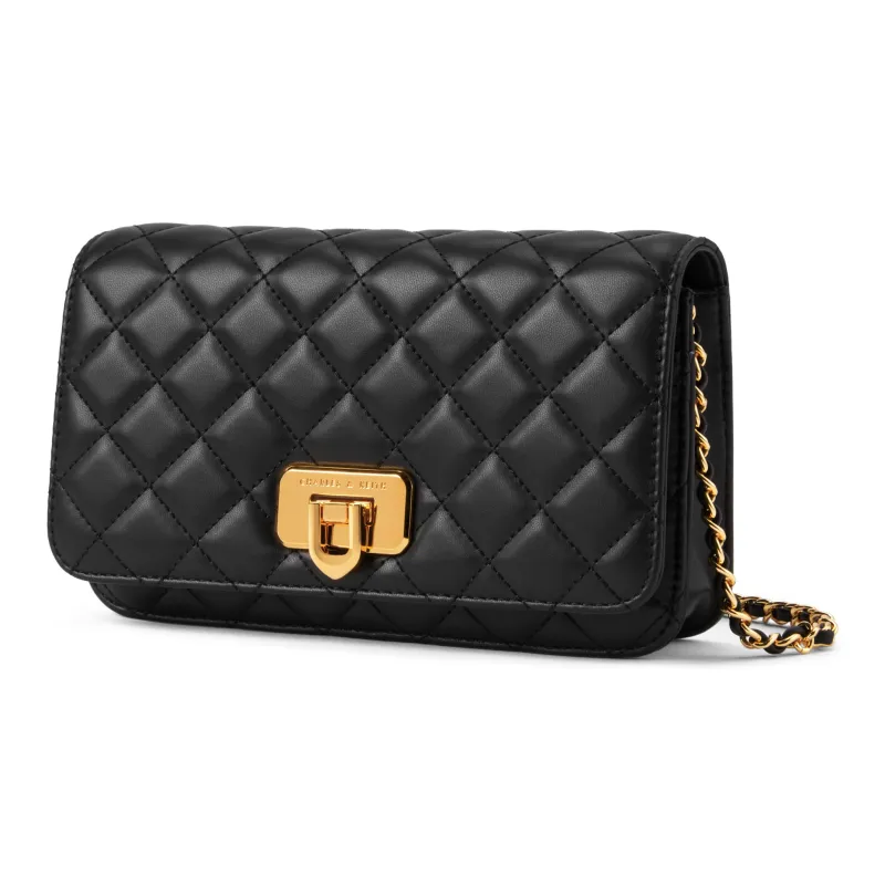 CHARLES&KEITH PU Small Square Bag Shoulder Bag Regular Women's Black/Beige/Cream Milk White/Pink-2