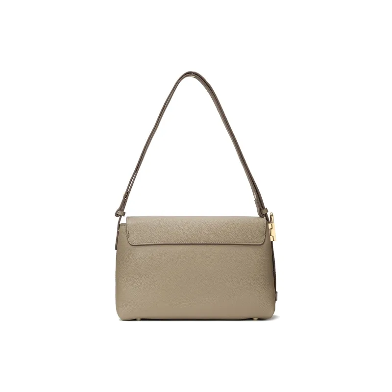 ROBERTA DI CAMERINO Cow Leather Messenger Bag, Shoulder Bag Women's Classic Black/Elephant Gray-8