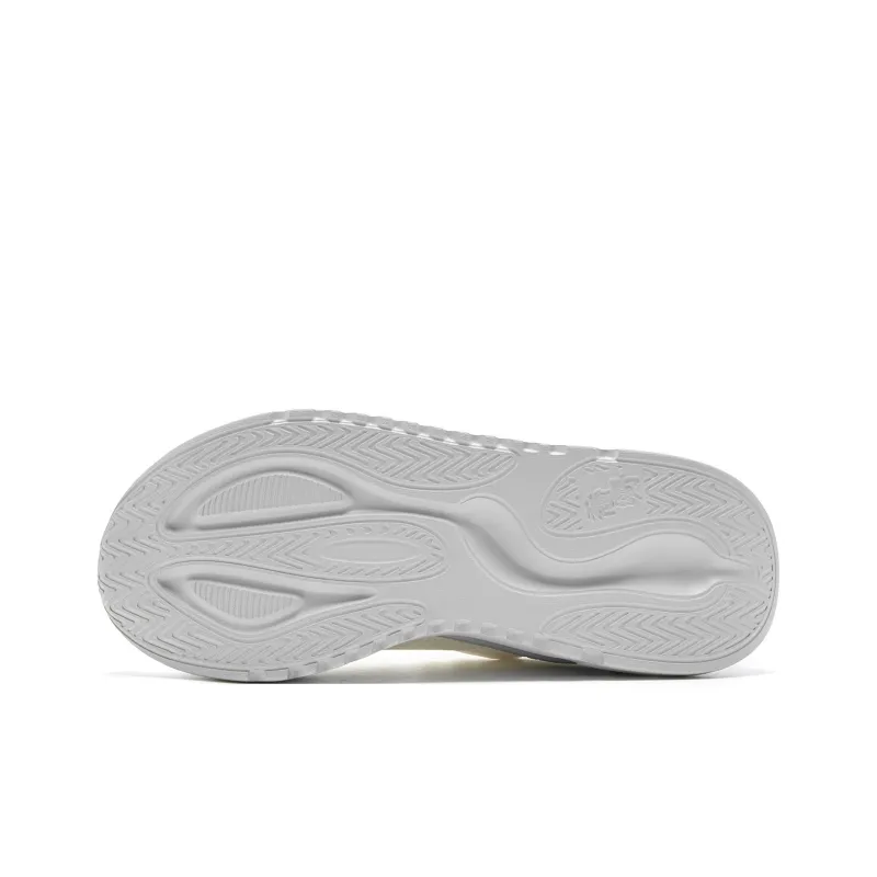 QIAODAN Anti Slip Wear Resistant Low Top Casual Shoes Women's Ivory White Snow Gray-4