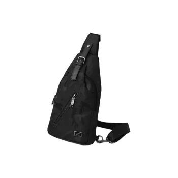 SEPTWOLVES Oxford Sling Bag Regular Unisex Black Camouflage