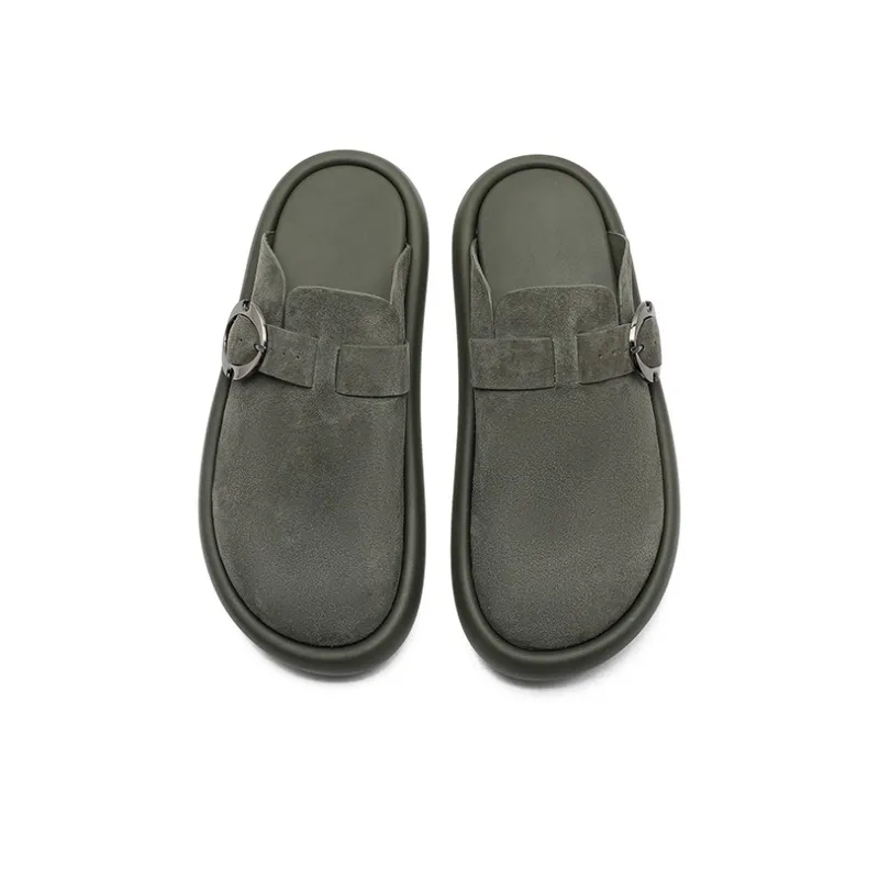 LUOMAIKE Slip Resistant Closed Toe Slippers Unisex Green-2