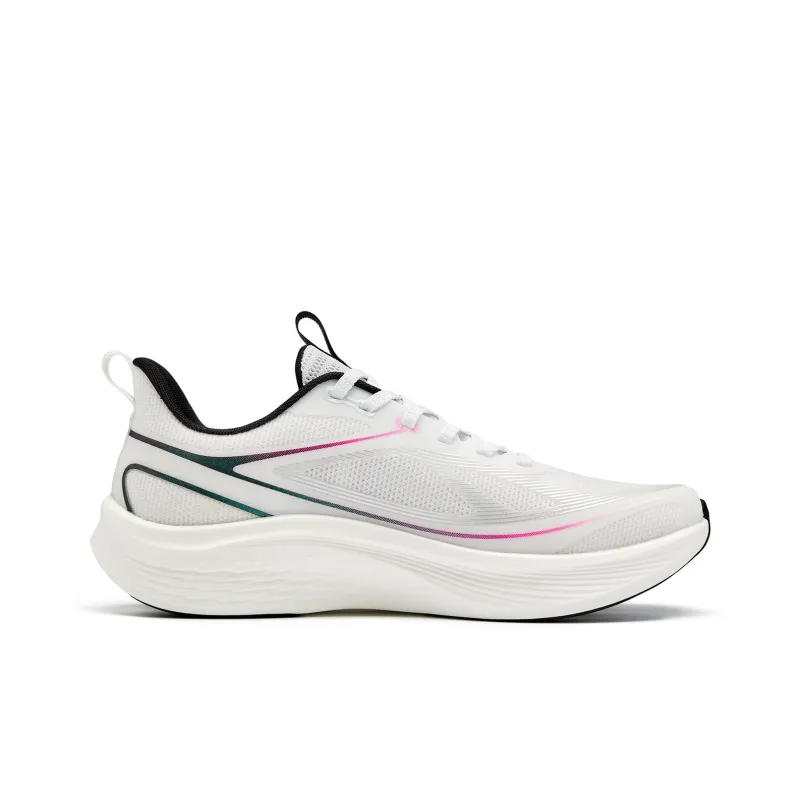 QIAODAN Cushioning, Slip Resistant, And Abrasion Resistant Low Top Casual Running Shoes Men's White-1