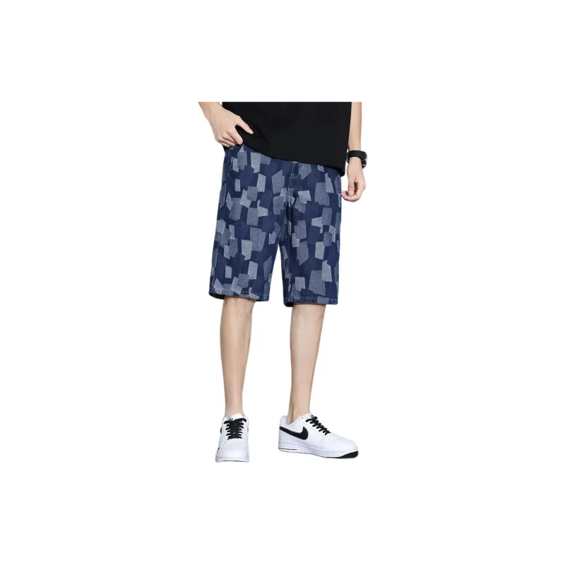 Tonlion Denim Shorts Men Blue Tone-0