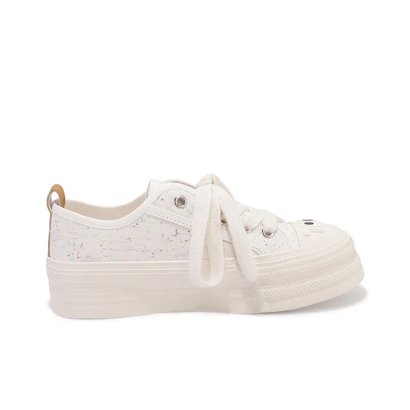 Shen Linsen Lightweight, Slip Resistant, And Abrasion Resistant Low Top Skateboard Shoes Women's Beige-1