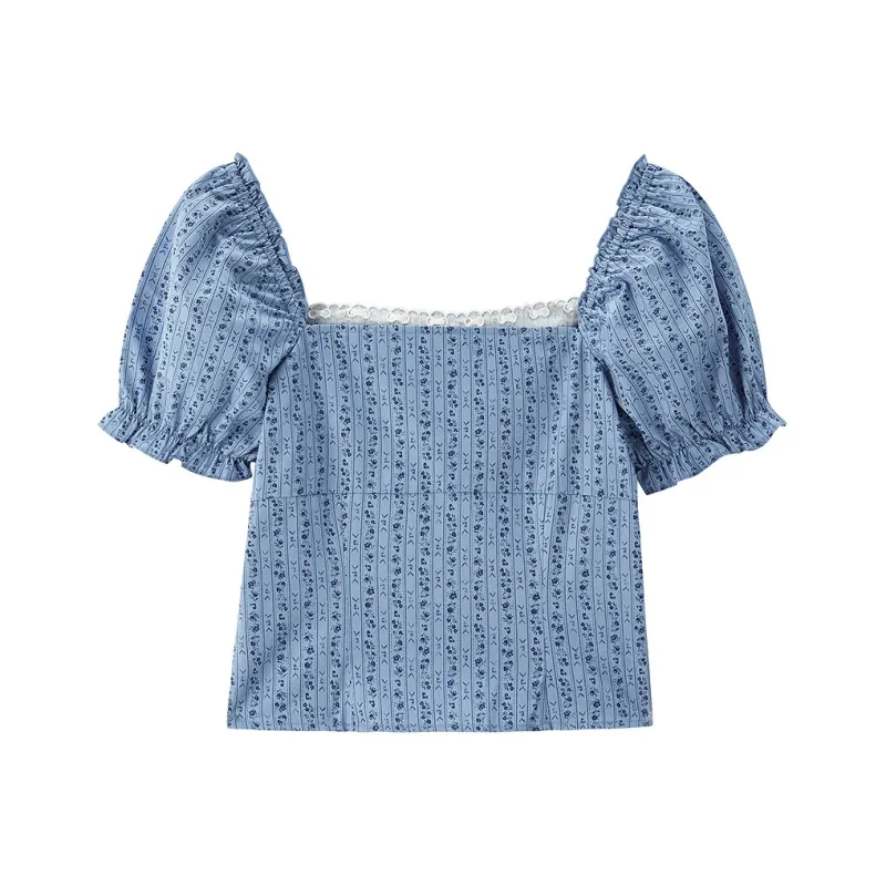 LEDIN Chiffon Shirt Women's Ice Bay Blue-1
