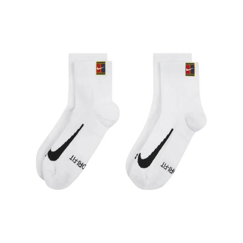 Nike Court Multiplier Ankle Socks Unisex 2 Pack White/White-2