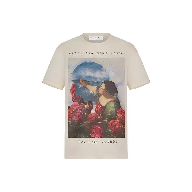 DIOR Quarterly New Products T Shirts Women's Beige-0