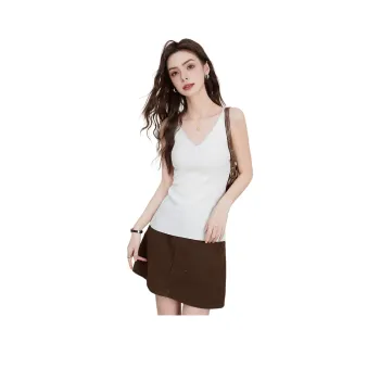 FAWENXIANGZI Tank Tops Women's White