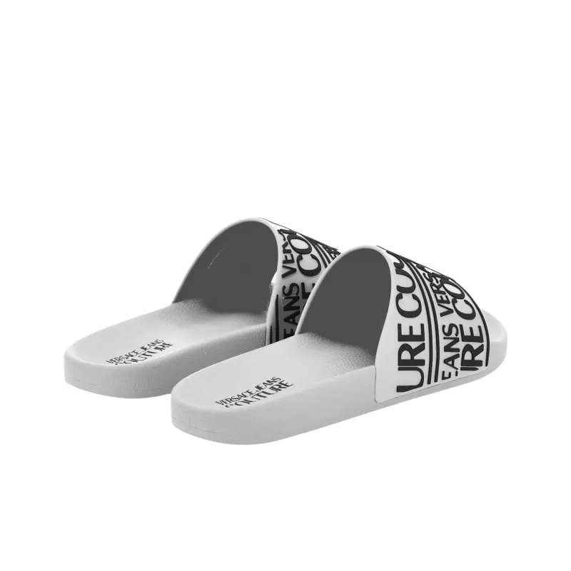 VERSACE JEANS COUTURE Slip Resistant Slide Slippers Men's White-3