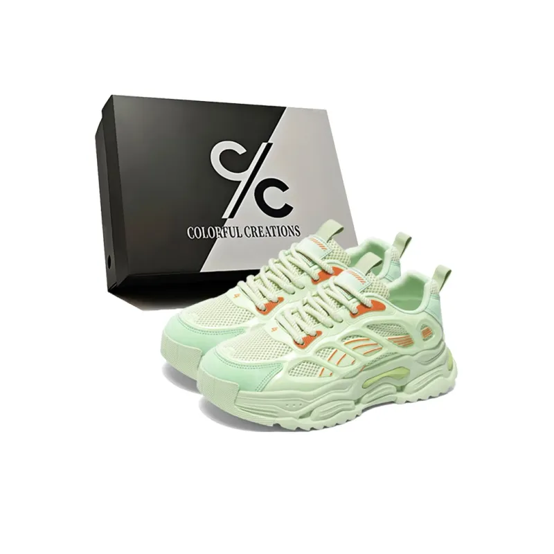 Colorful Creations Slip Resistant, Abrasion Resistant, Breathable Low Top Chunky Sneakers Men's Box-5