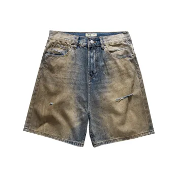 Jeep Denim Shorts Unisex P75DMWNC63 Yellow Mud