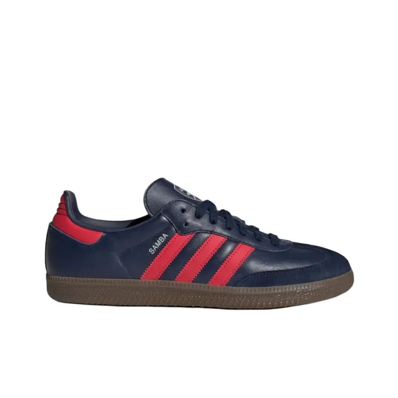 Arsenal x Adidas Originals Samba Low Top Skateboard Shoes Unisex Blue Red-1