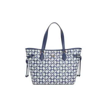 GUESS Artificial Leather Tote Bag, Shopping Bag, Handbag Women's Blue & White