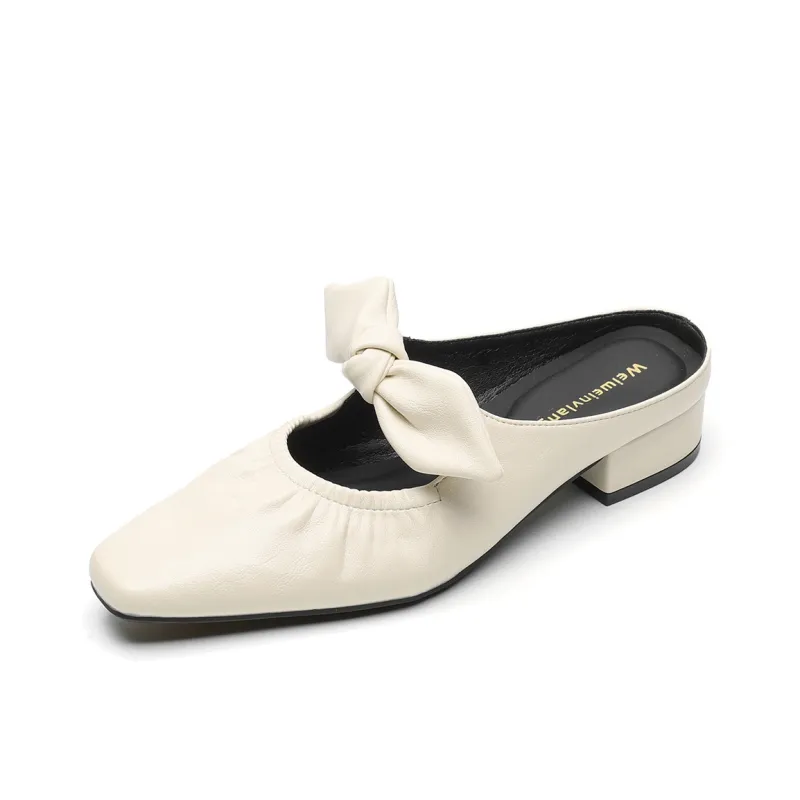 QITUMAUL Rubber Sole Abrasion Resistant Slip Resistant Closed Toe Slippers Women's-3
