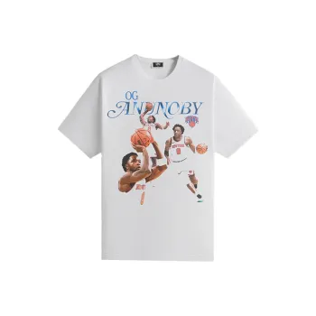 KITH x New York Knicks SS25 OG Anunoby Legend Vintage T Shirt Men's White