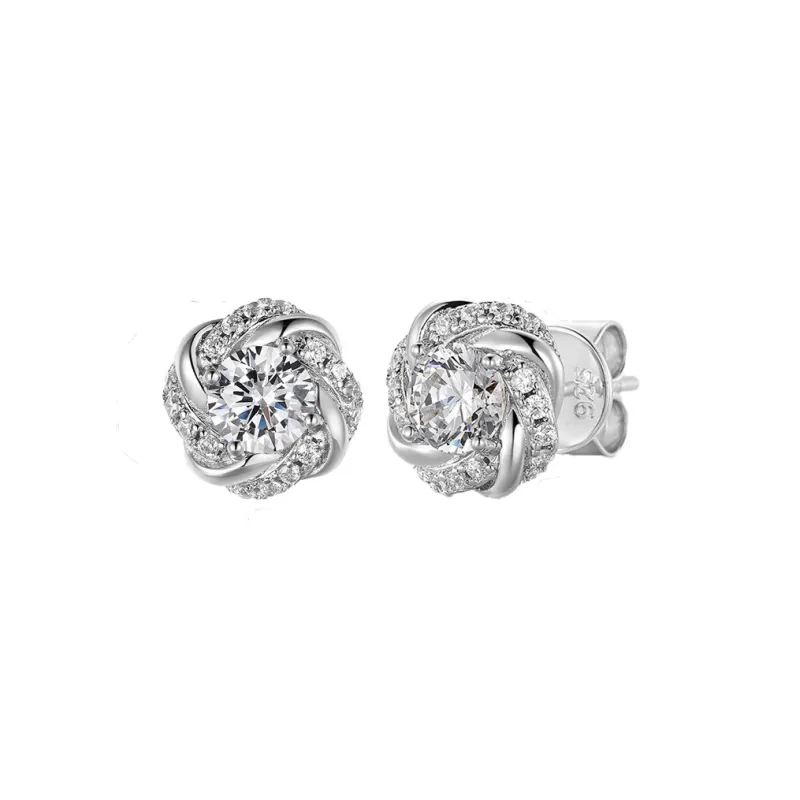 ICEGIANT 925 Sterling Silver Stud Earrings Women's-3