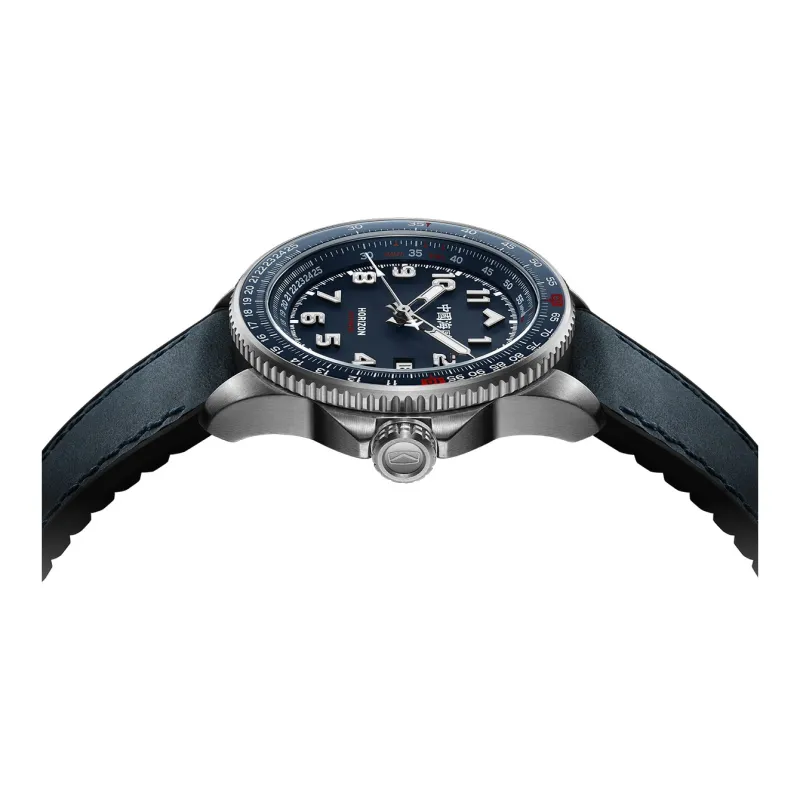 Sea Gull PILOT Skyline Collection Automatic Mechanical Movement Rubber Band Strap Watch Men's Watches Blue Dial-2