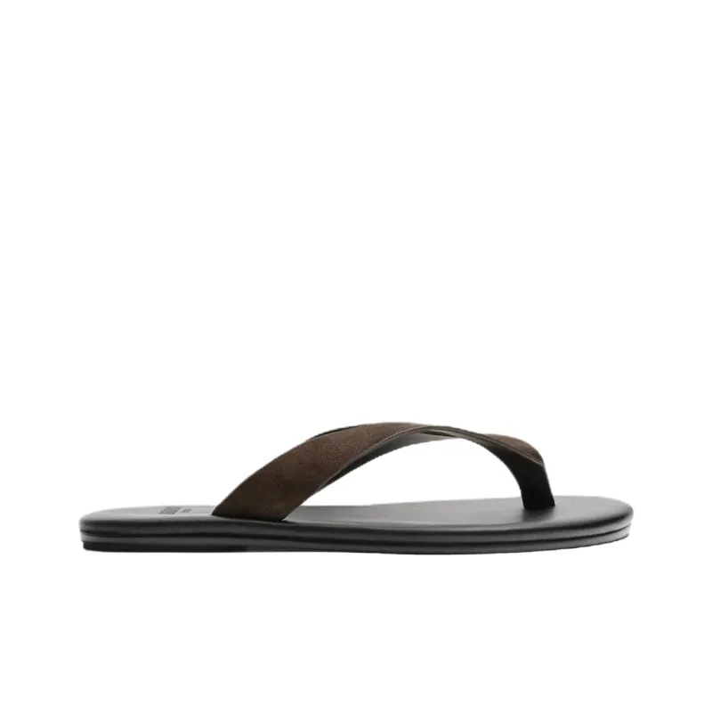 ZARA LIMITED EDITION Flip Flops Men's Black Brown-1
